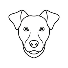 puppy dog head illustration vector art isolated on a white background