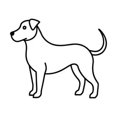 dog illustration vector art isolated on a white background