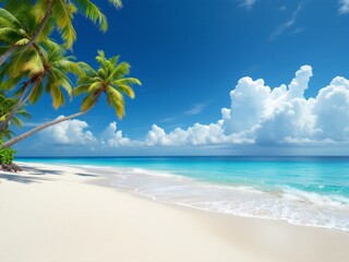 The sun, sand, and sea: paradise on earth.	
