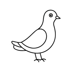cute bird illustration vector art isolated on a white background