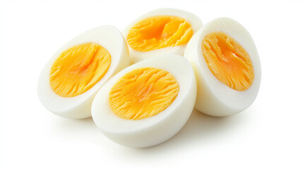 boiled eggs  isolated on white background