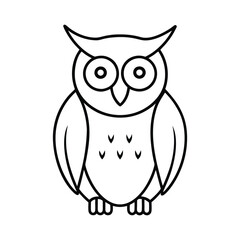 owl vector illustration vector art isolated on a white background