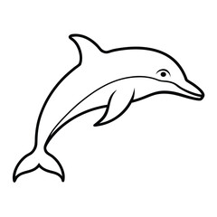 Fototapeta premium dolphin illustration vector art isolated on a white background