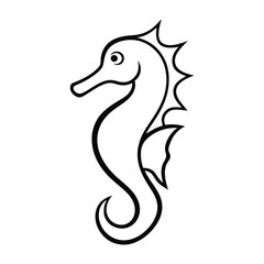 seahorse vector art isolated on a white background