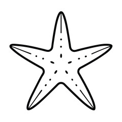 illustration of a starfish vector art isolated on a white background