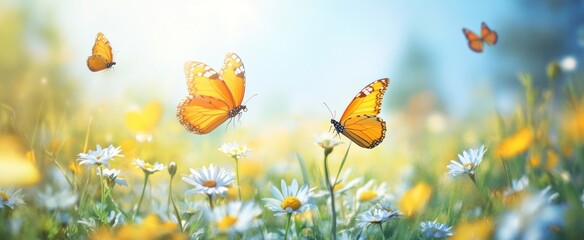 Butterflies Dancing in a Sunny Meadow