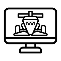 Fototapeta premium racing Line Icon