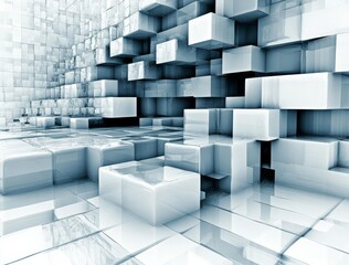 Eye-catching abstract illustration featuring 3D cubes.