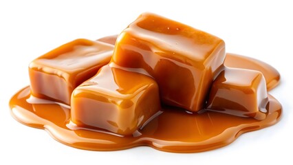 Caramel Cubes, Caramel Candy, Sweet Treat