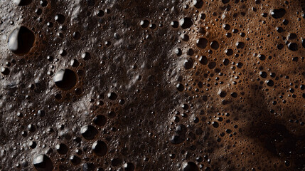 Ultra close-up of coffee foam texture
