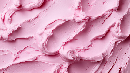 Obraz premium Ultra close-up of pink buttercream cake texture 