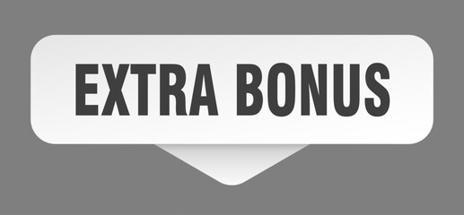 extra bonus sticker. extra bonus sign isolated on gray background