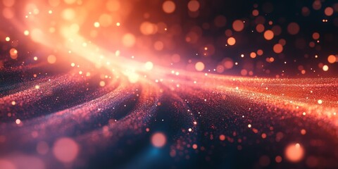 Fototapeta premium Abstract light trails in shades of pink and orange