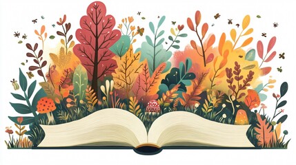 Creative Hand-Drawn Book Element for Flat Vector Illustration Usage in Designs