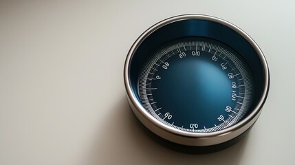 Sleek Blue Analog Measuring Device with Fine Gradation and Clear Markings Ideal for Precision Measurement Tasks