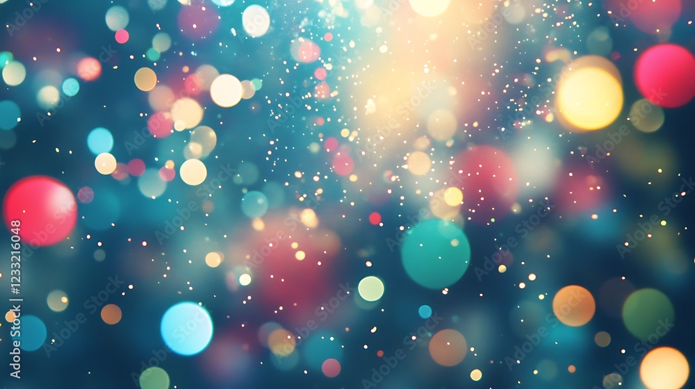 Poster abstract colorful bokeh lights background image