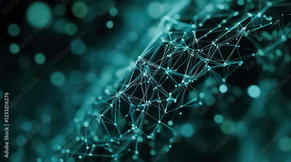 Poster global network connecting with digital technology and innovative solutions