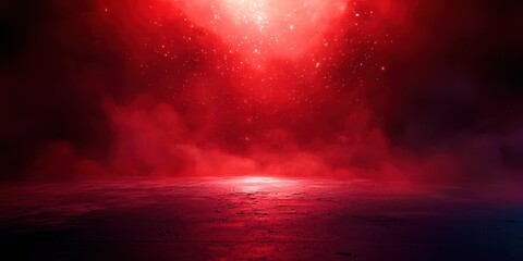 Red background with a red cloud in the middle