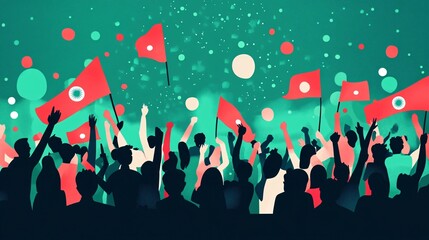 Bangladesh Independence Day Celebration Flat Vector Illustration for Adobe Stock