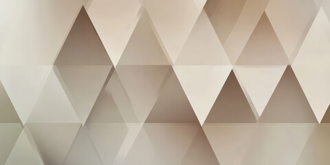Fototapeta premium Ivory and taupe overlapping triangle patterns with smooth gradients for minimalist elegance.