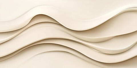 Obraz premium Elegant light beige minimalist background with subtle texture and soft shadows.