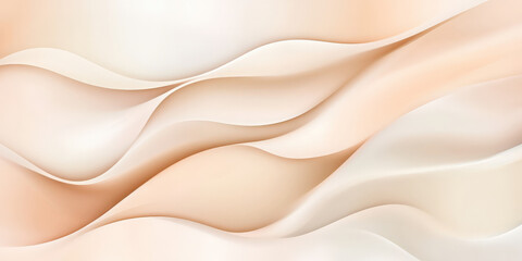 Obraz premium Abstract coral and peach wavy background with smooth flowing textures and light accents.