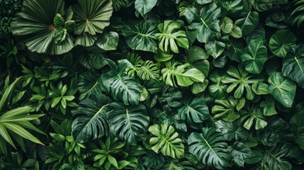 Naklejka premium Lush Green Leaves Background for Natural and Organic Themes