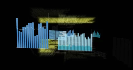 Bar graphs and code snippets, data analysis and visualization image
