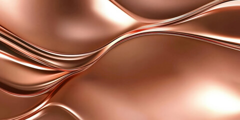 Obraz premium Smooth copper metallic background with subtle reflections and warm tones.
