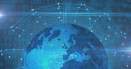 Digital network connections over rotating Earth image