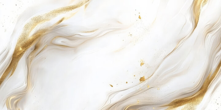 Elegant white marble background with subtle gold veins and smooth polished textures for timeless appeal.