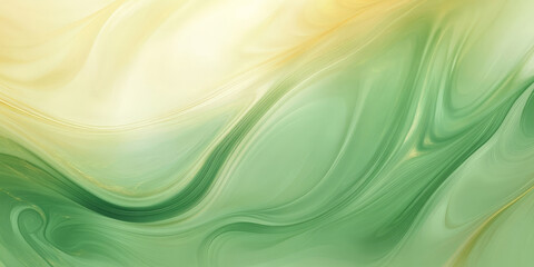 Obraz premium Soft green and gold marble-like background with smooth gradients and delicate texture for an elegant aesthetic.