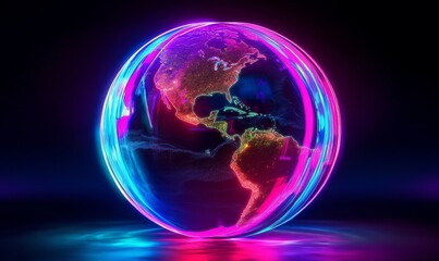 Colorful Illustrator Representation of Earth 