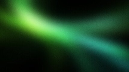 Glowing green blurred light gradient dark grainy black vertical background glowing light spot copy space