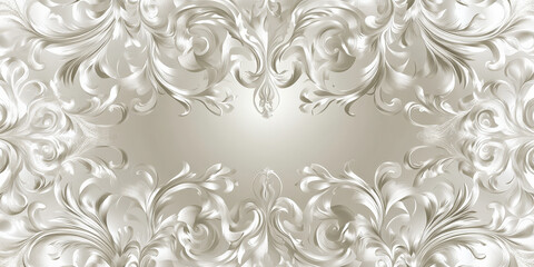 Luxurious platinum and pearl white metallic gradient with fine details and elegant accents.