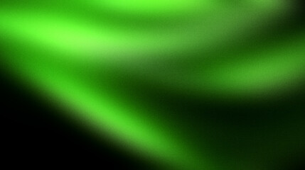 Glowing green blurred light gradient dark grainy black vertical background glowing light spot copy space