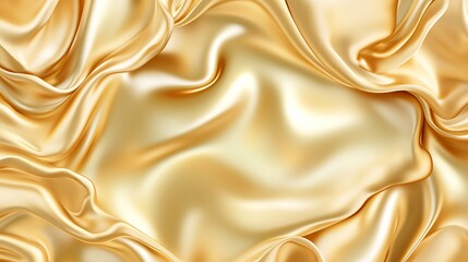 Obraz premium Golden Silk Draped Luxuriously in Soft Waves