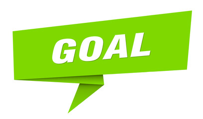 goal banner. goal speech bubble, label, sticker, sign template