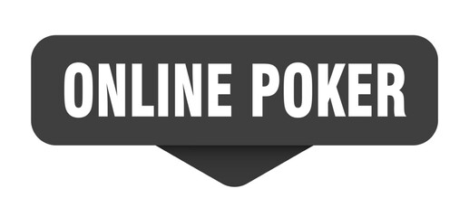 Fototapeta premium online poker sticker. online poker sign on transparent background