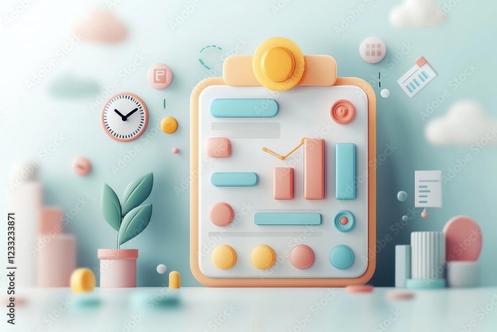Poster capex data analysis icon with vibrant business and finance themed infographic elements includes grap