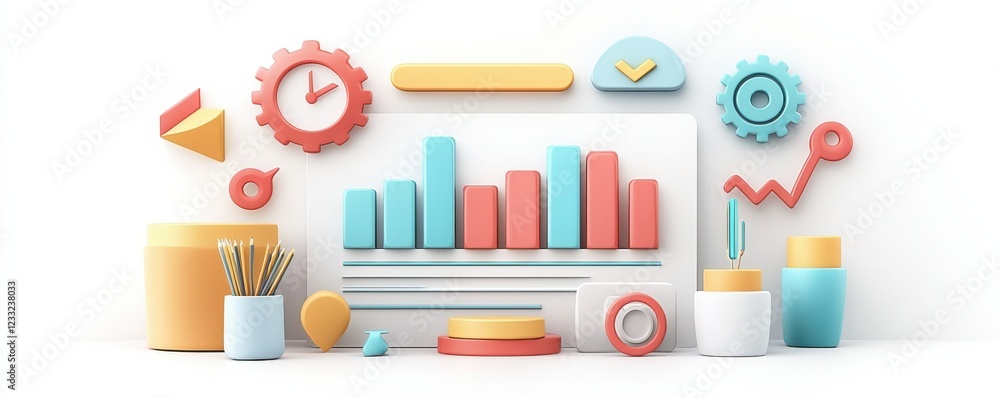 Poster business report icon for capex data clean professional visualization and analysis detailed financial