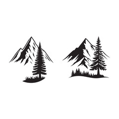 Obraz premium Mountain Vector Collection Set