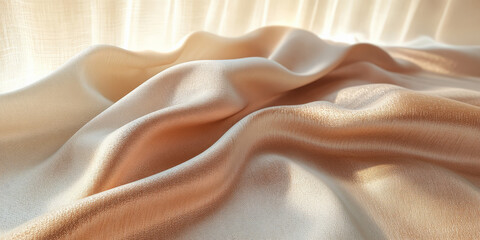 Obraz premium Subtle bronze and champagne gradient with soft transitions and glowing light reflections.