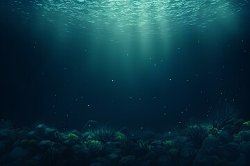 underwater scene with bubbles