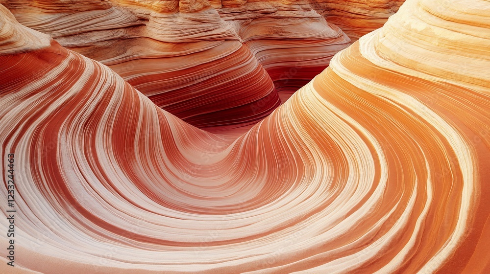 Aufkleber abstract rock formations with flowing lines creating a wave like landscape