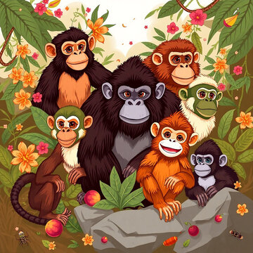 A picture of monkeys.