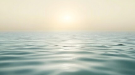 Obraz premium Serene Ocean Sunset Calm Water Surface