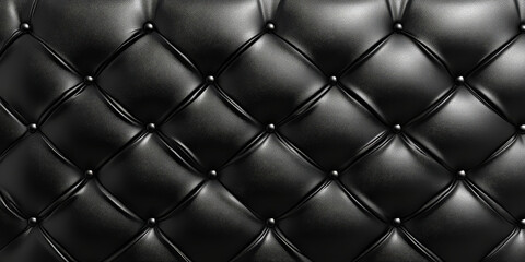 Elegant black leather texture with a soft sheen and fine stitching details.