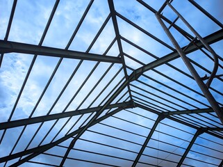 blue glass roof