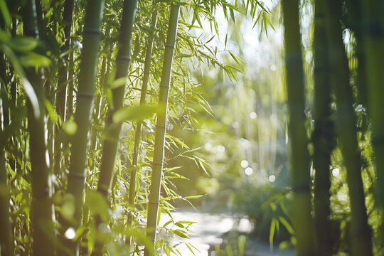 A Lush Bamboo Forest Scene
